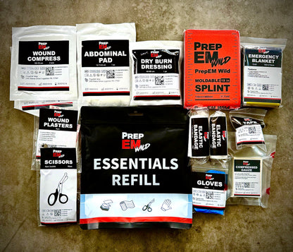 PrepEM Wild Essentials Refill Kit | Trauma & Emergency Medical Restock